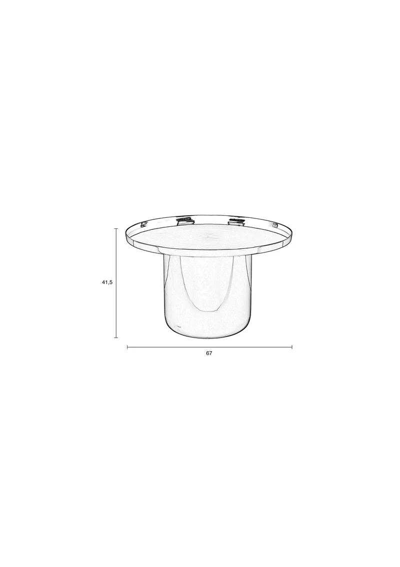 Zuiver Couchtisch Shiny Bomb – Schwarz, Aluminium, 67 × 67 × 41,5 cm