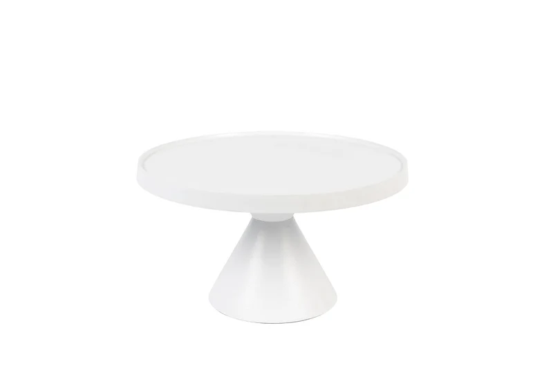 Zuiver Couchtisch Floss – Weiß, Aluminium, 60 × 60 × 33 cm