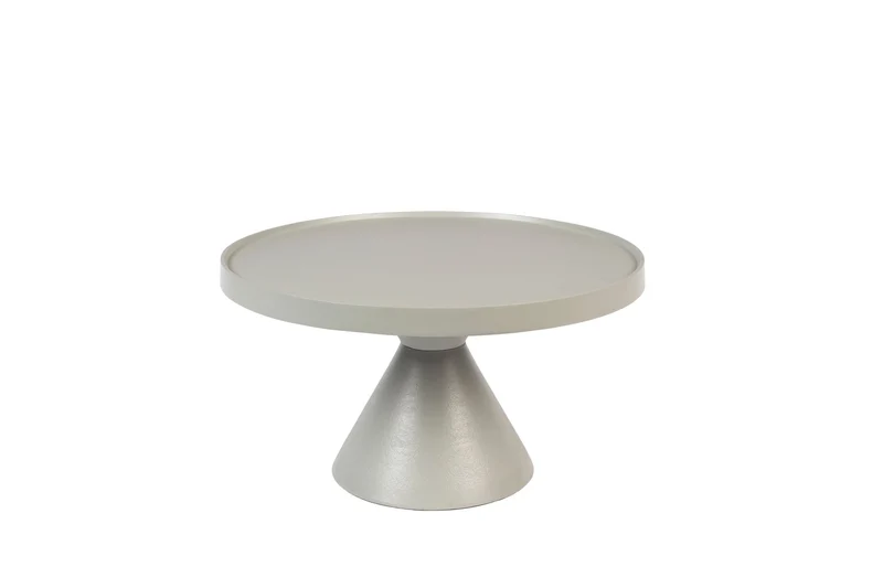 Zuiver Couchtisch Floss – Grau, Aluminium, 60 × 60 × 33 cm