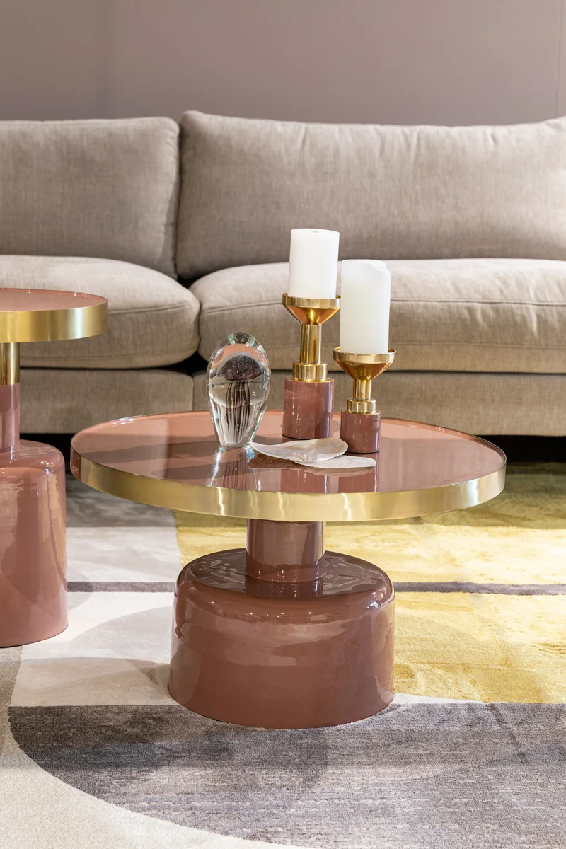 Zuiver Couchtisch Glam – Pink, 60 × 60 × 35 cm