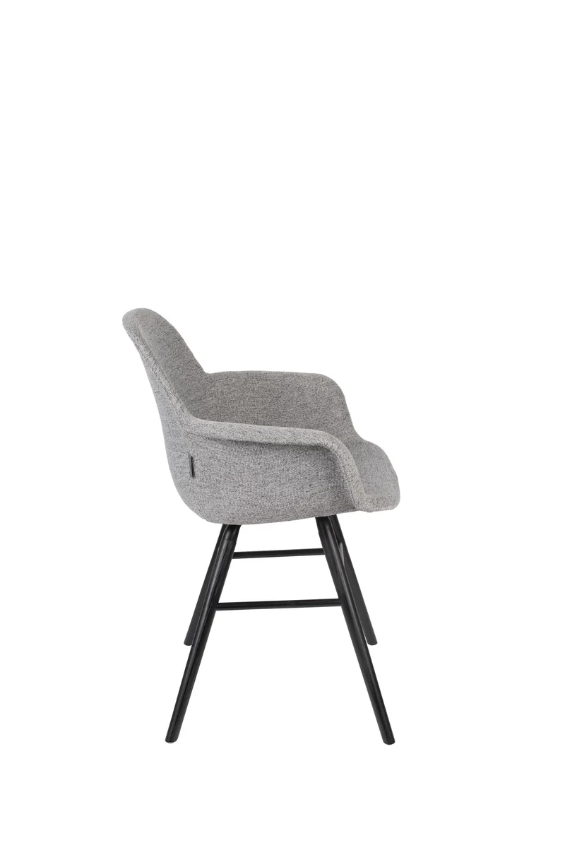 Zuiver Sessel Albert Kuip Soft – Hellgrau, Stoff, 55 × 59 × 81,5 cm, 2er-Set