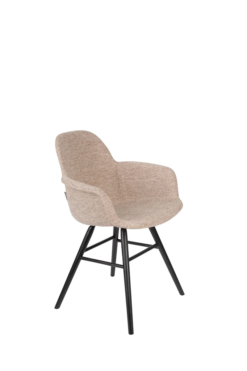 Zuiver Sessel Albert Kuip Soft – Beige, Stoff, 55 × 59 × 81,5 cm, 2er-Set