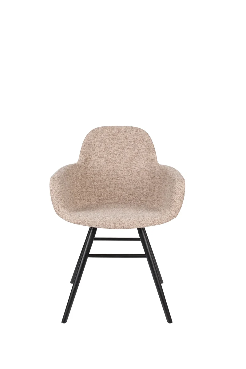 Zuiver Sessel Albert Kuip Soft – Beige, Stoff, 55 × 59 × 81,5 cm, 2er-Set