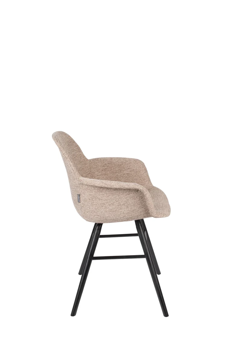Zuiver Sessel Albert Kuip Soft – Beige, Stoff, 55 × 59 × 81,5 cm, 2er-Set