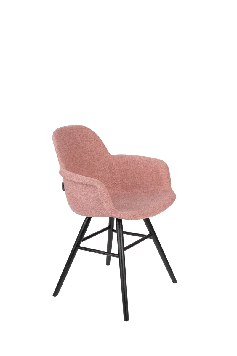 Zuiver Sessel Albert Kuip Soft – Pink, Stoff, 55 × 59 × 81,5 cm, 2er-Set