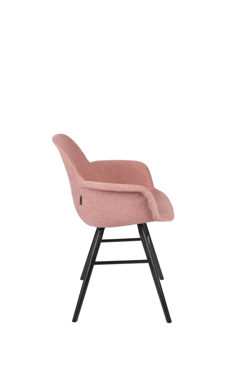 Zuiver Sessel Albert Kuip Soft – Pink, Stoff, 55 × 59 × 81,5 cm, 2er-Set