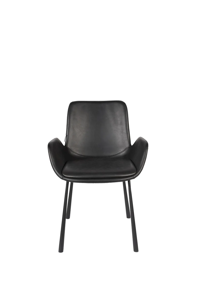 Zuiver Sessel Brit Ll – Schwarz, PU-Kunstleder, 62 × 59 × 79 cm, 2er-Set