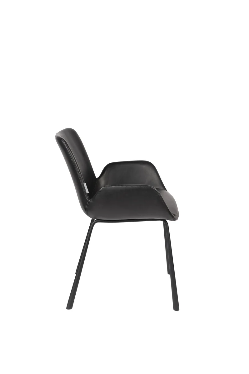 Zuiver Sessel Brit Ll – Schwarz, PU-Kunstleder, 62 × 59 × 79 cm, 2er-Set