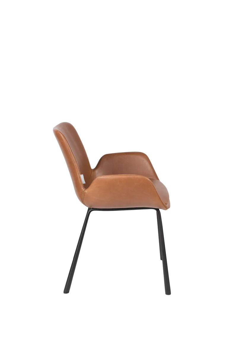 Zuiver Sessel Brit Ll – Braun, PU-Kunstleder, 62 × 59 × 79 cm, 2er-Set