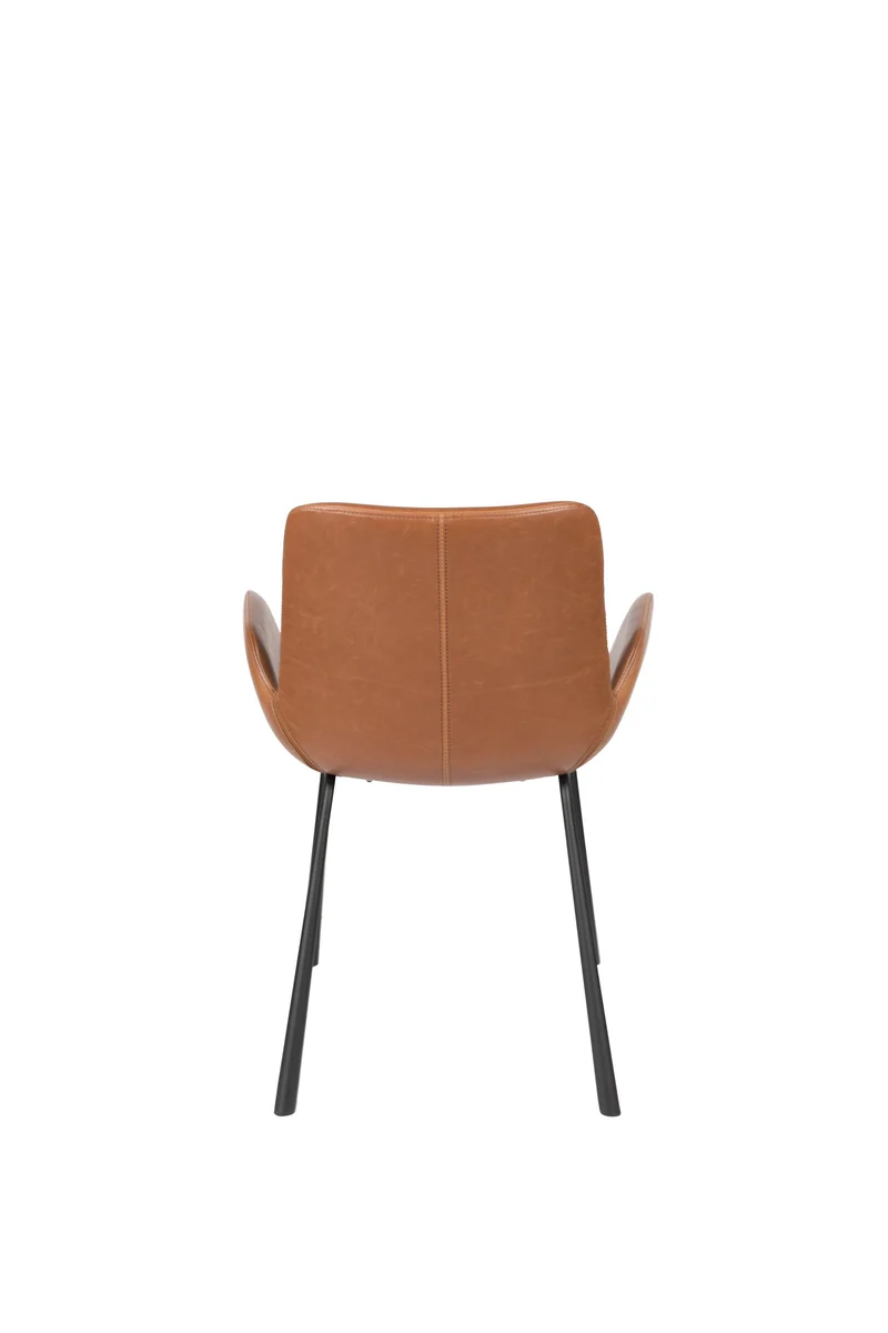 Zuiver Sessel Brit Ll – Braun, PU-Kunstleder, 62 × 59 × 79 cm, 2er-Set