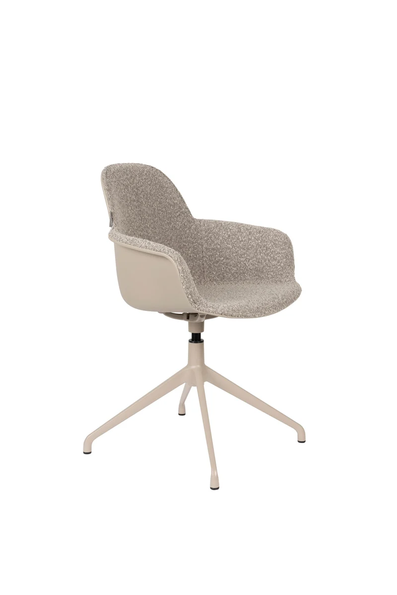 Zuiver Sessel Albert Kuip Swivel – Taupe, Stoff, 52 × 59,2 × 83,6 cm, 2er-Set