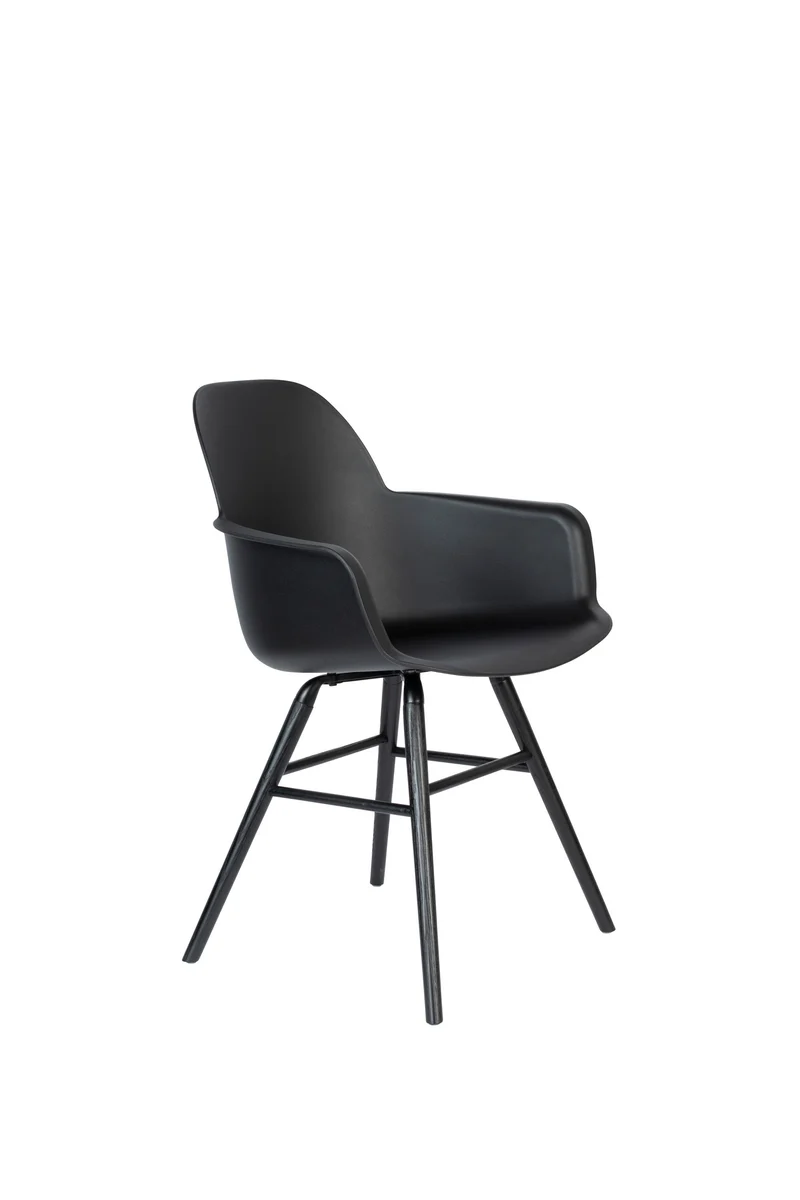 Zuiver Sessel Albert Kuip All – Schwarz, Polypropylen, 55 × 59 × 81,5 cm, 2er-Set