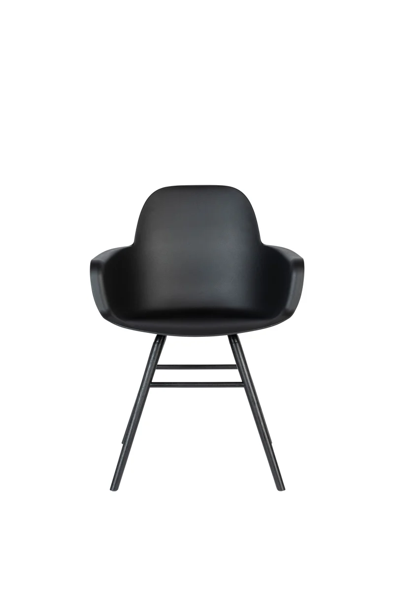 Zuiver Sessel Albert Kuip All – Schwarz, Polypropylen, 55 × 59 × 81,5 cm, 2er-Set