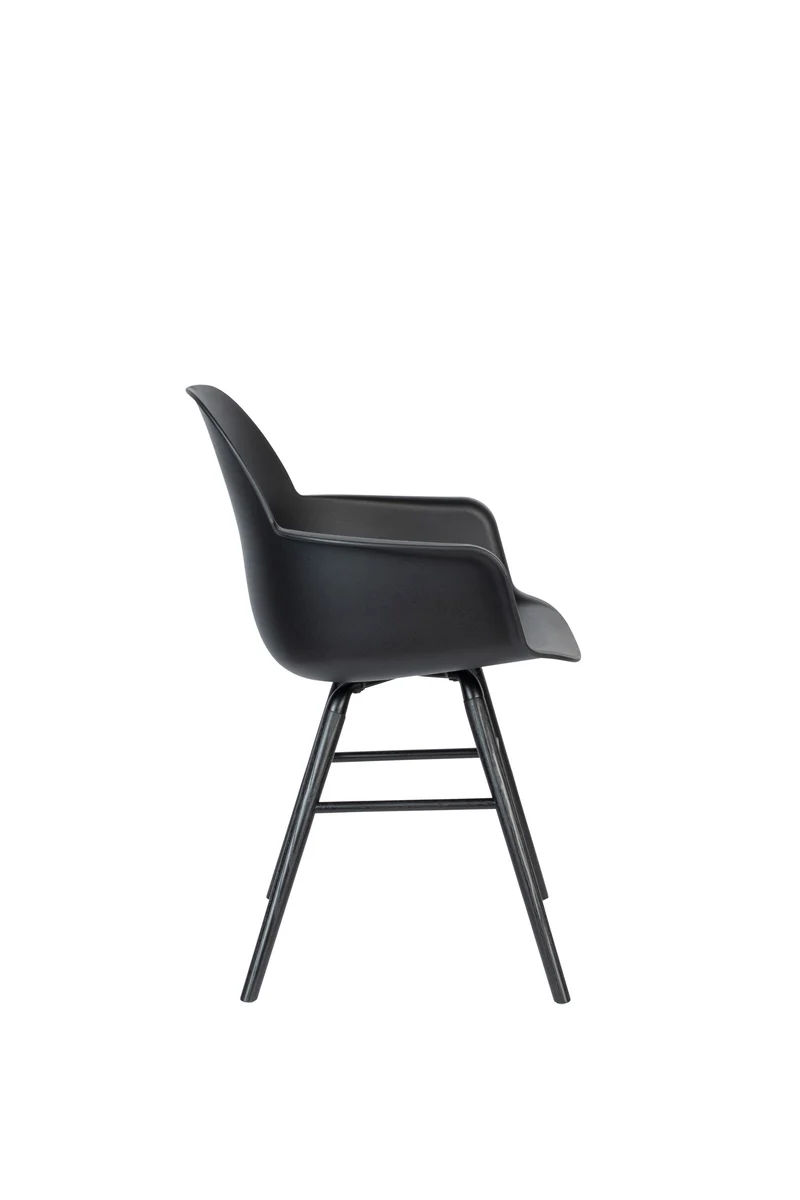 Zuiver Sessel Albert Kuip All – Schwarz, Polypropylen, 55 × 59 × 81,5 cm, 2er-Set