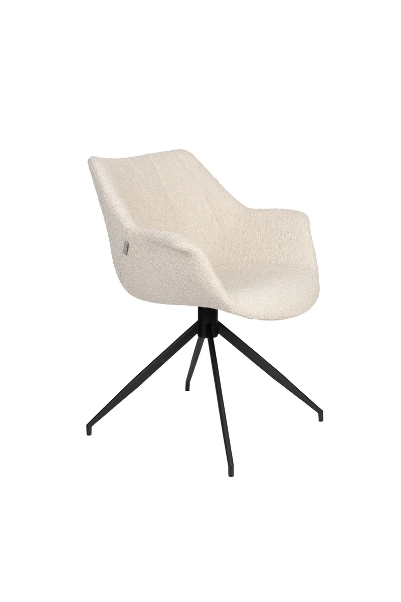 Zuiver Sessel Doulton Swivel – Natur, Stoff, 61 × 67 × 80 cm, 2er-Set