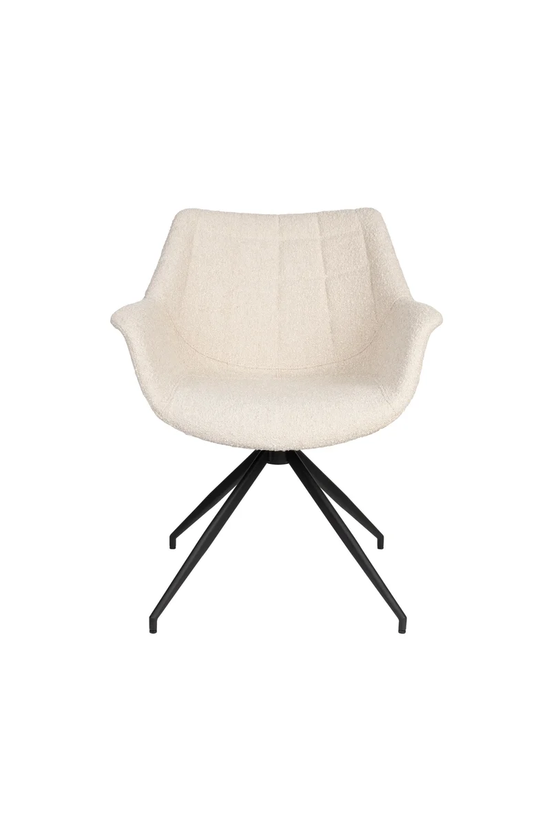 Zuiver Sessel Doulton Swivel – Natur, Stoff, 61 × 67 × 80 cm, 2er-Set