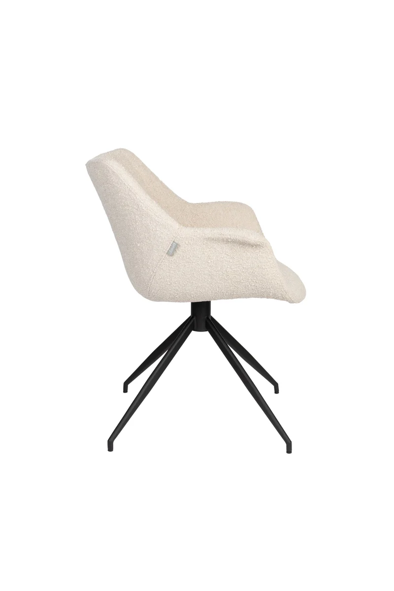 Zuiver Sessel Doulton Swivel – Natur, Stoff, 61 × 67 × 80 cm, 2er-Set