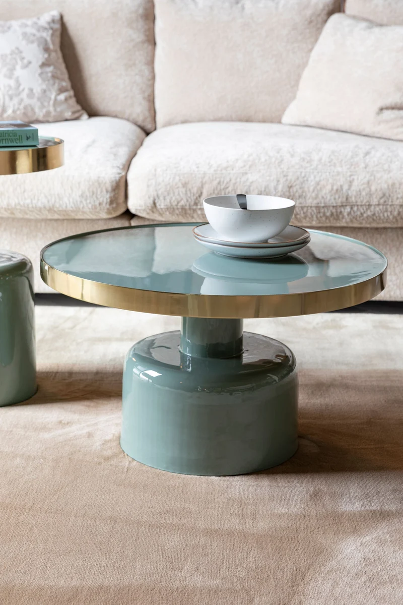 Zuiver Couchtisch Glam – Grün, 60 × 60 × 35 cm