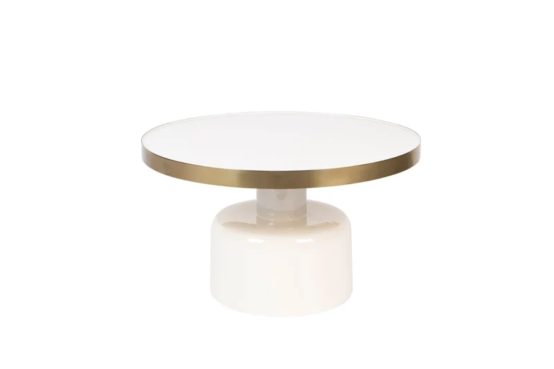 Zuiver Couchtisch Glam – Weiß, 60 × 60 × 35 cm