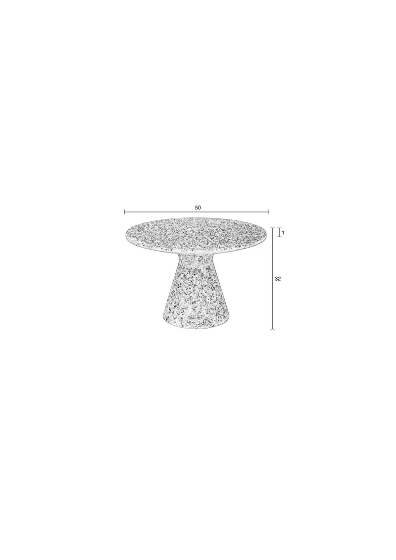 Zuiver Couchtisch Victoria Recycled – Bunt, 50 × 50 × 32 cm