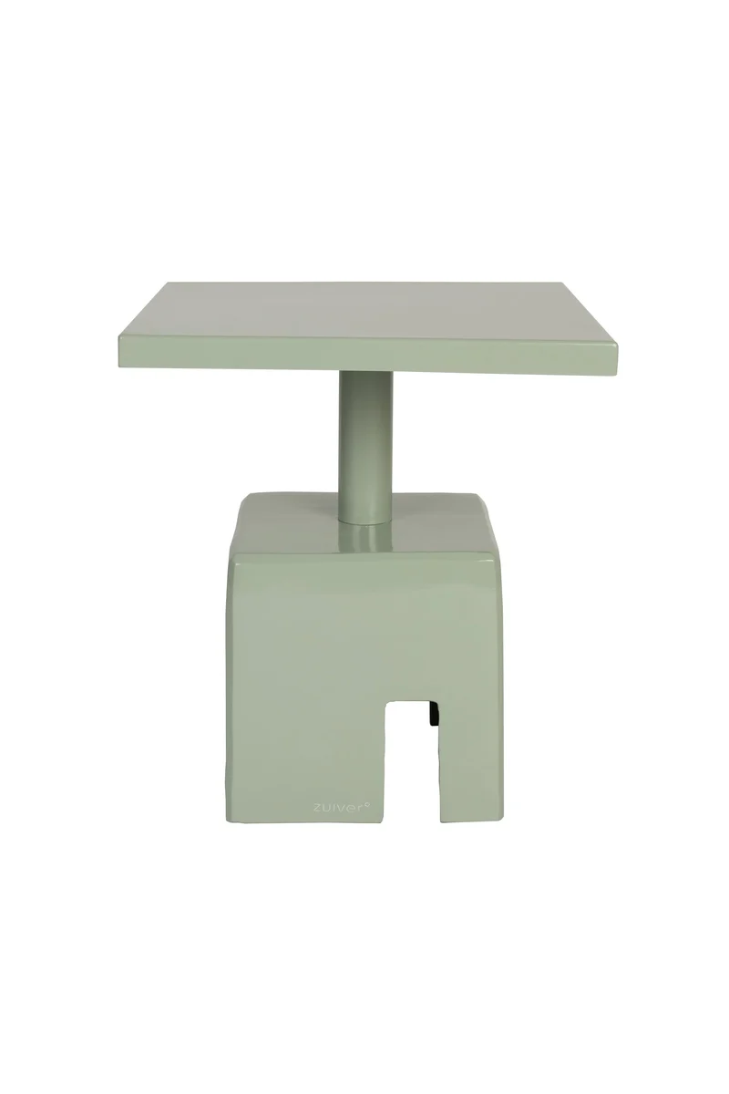 Zuiver Beistelltisch Chubby – Steingrün, Eisen, 40 × 40 × 45 cm