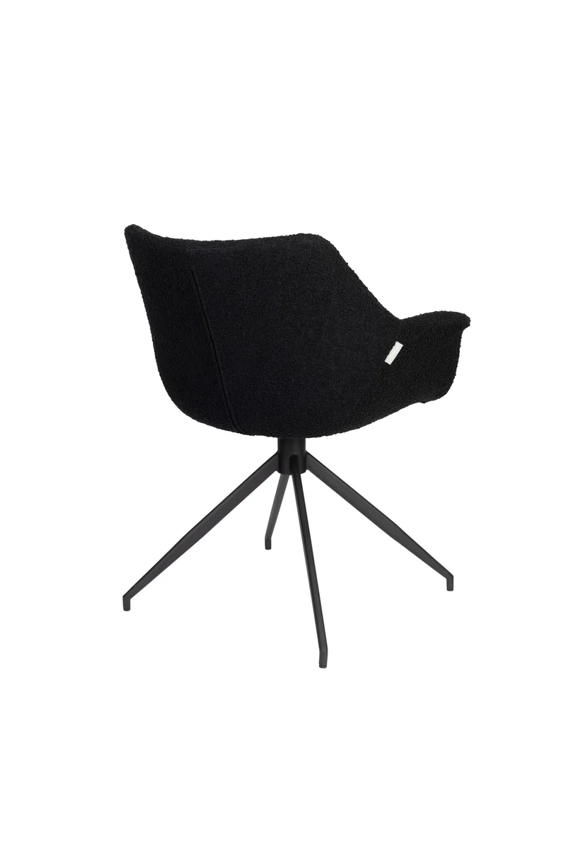 Zuiver Sessel Doulton Swivel – Schwarz, Stoff, 61 × 67 × 80 cm, 2er-Set
