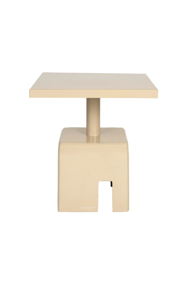 Zuiver Beistelltisch Chubby – Beige, Eisen, 40 × 40 × 45 cm