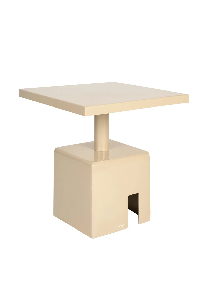 Zuiver Beistelltisch Chubby – Beige, Eisen, 40 × 40 × 45 cm