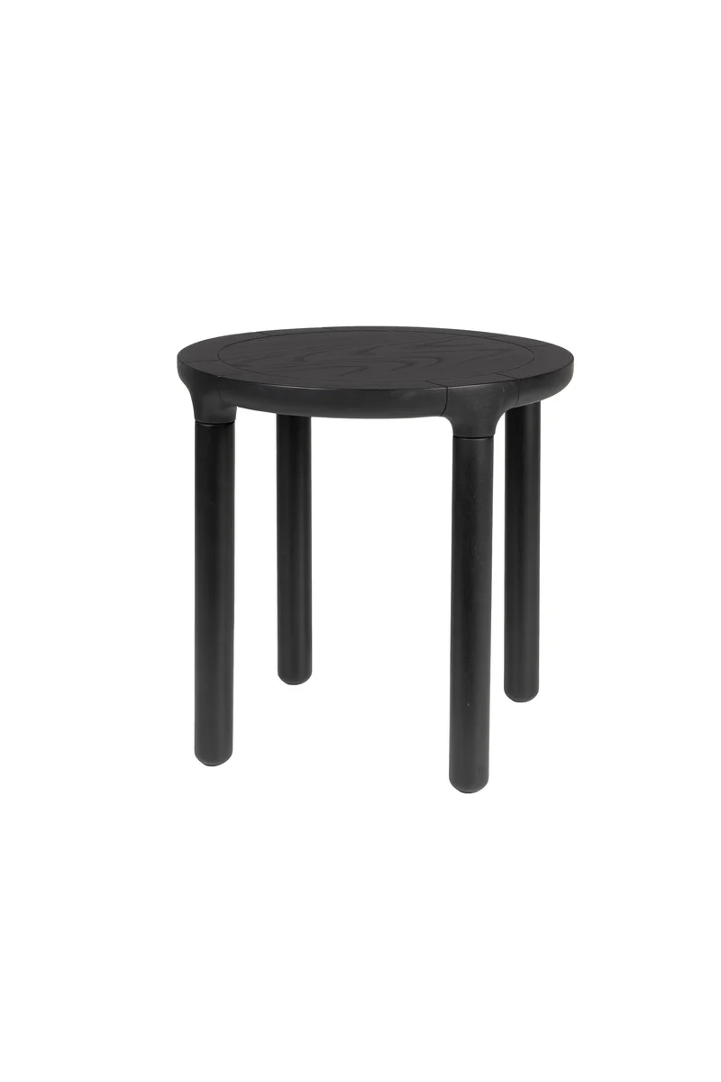 Zuiver Beistelltisch Storm – Schwarz, Gummibaumholz, 45 × 45 × 45 cm