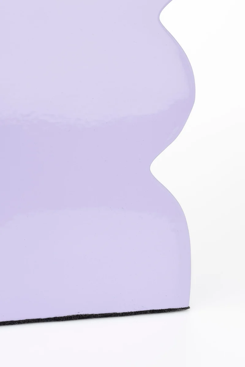 Zuiver Hocker Curves Shiny Lilac – Aluminium, 30 × 21 × 45 cm