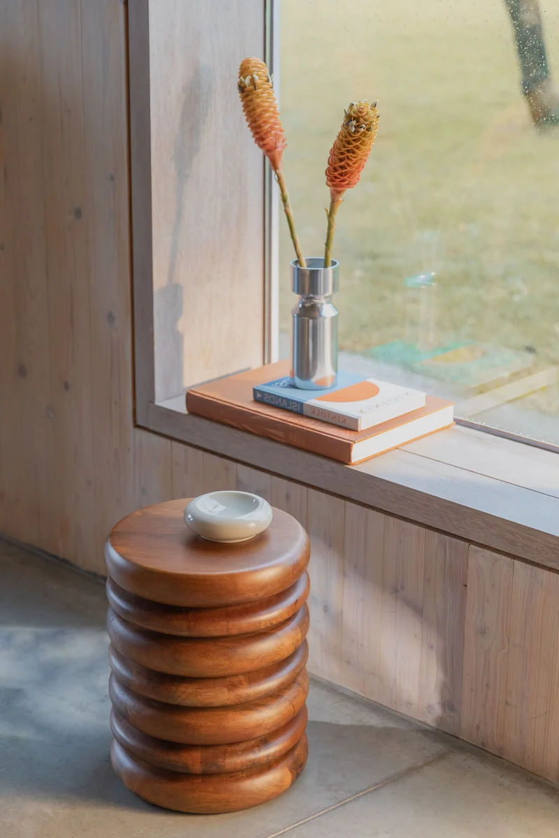 Zuiver Hocker Disc – Braun, Mangoholz, 35 × 35 × 45 cm