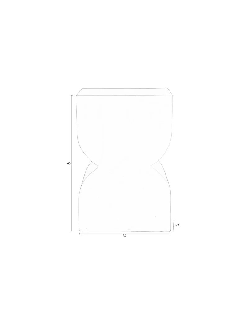 Zuiver Hocker Cones Shiny – Silber, Aluminium, 30 × 21 × 45 cm