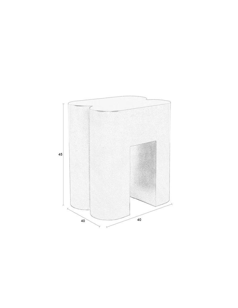Zuiver Hocker Shape – Beige, Eisen, 40 × 40 × 45 cm