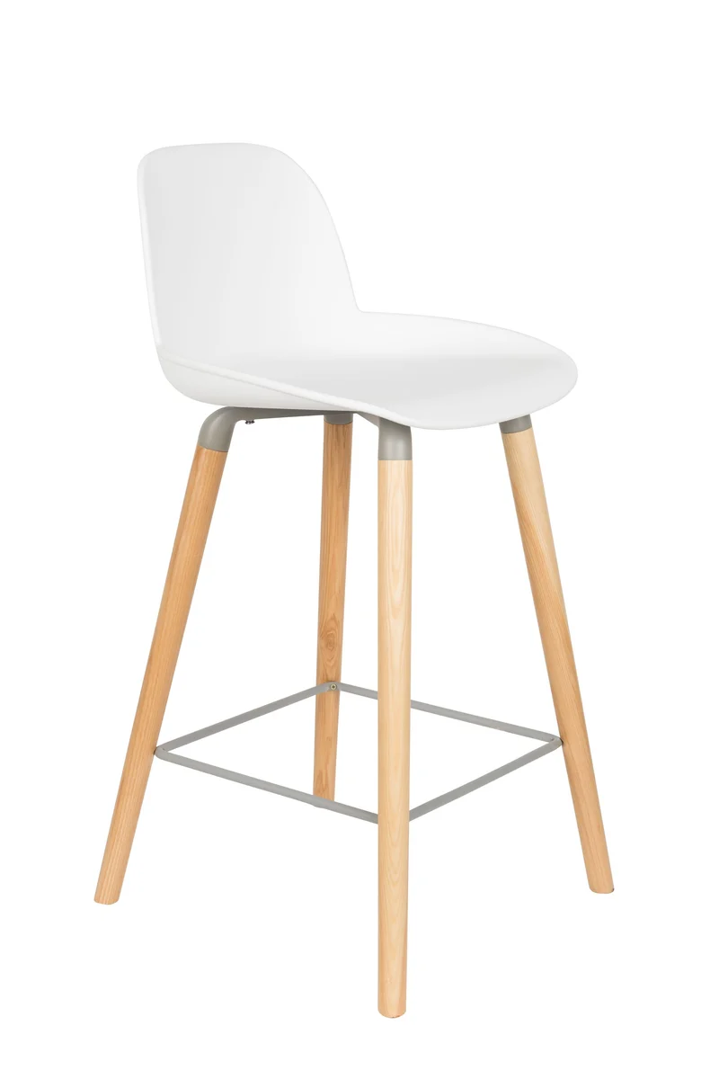 Zuiver Tresenhocker Albert Kuip – Weiß, Polypropylen, 47,5 × 45 × 89 cm, 2er-Set