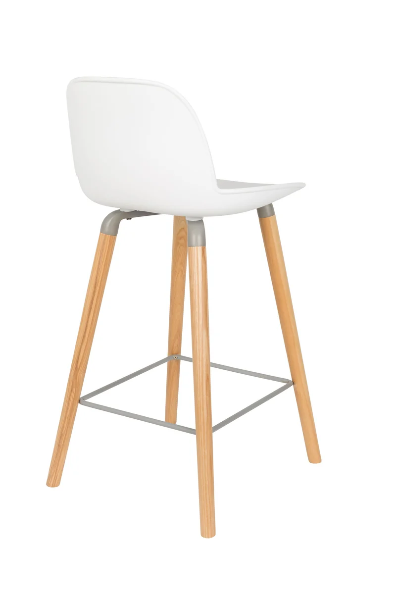 Zuiver Tresenhocker Albert Kuip – Weiß, Polypropylen, 47,5 × 45 × 89 cm, 2er-Set