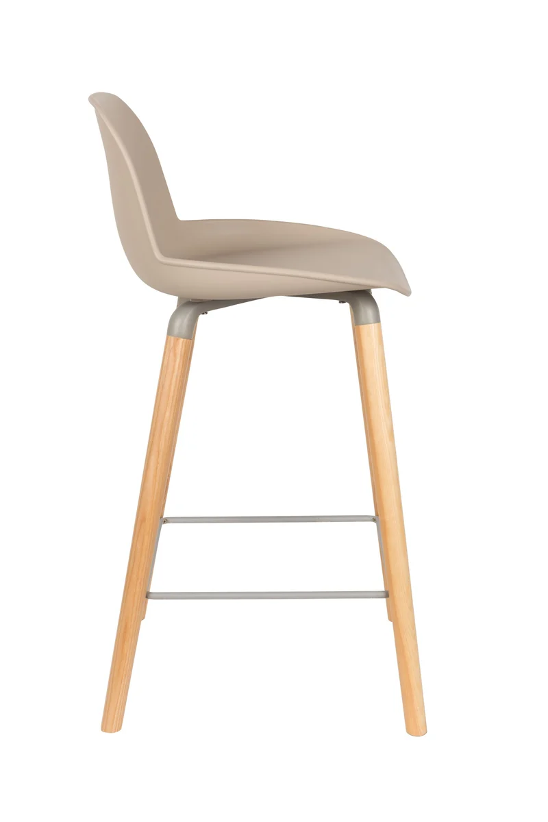 Zuiver Tresenhocker Albert Kuip – Taupe, Polypropylen, 47,5 × 45 × 89 cm, 2er-Set
