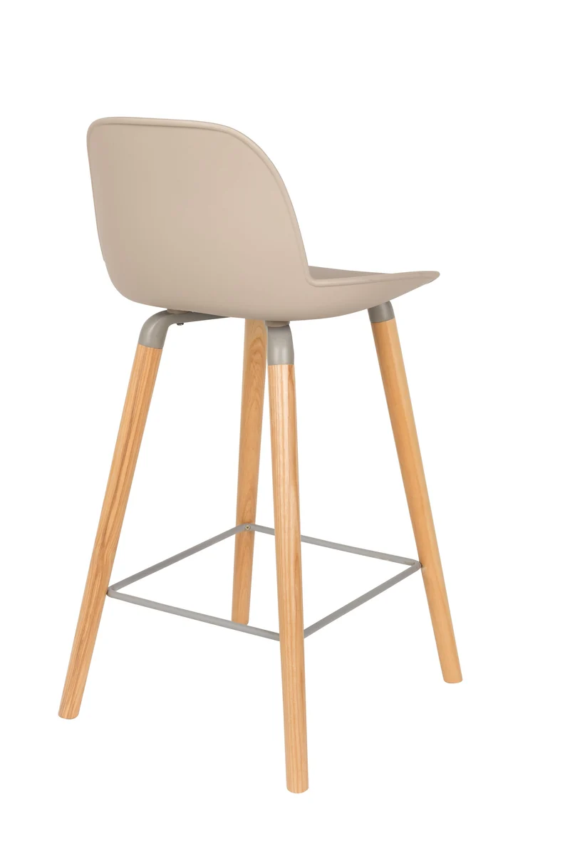 Zuiver Tresenhocker Albert Kuip – Taupe, Polypropylen, 47,5 × 45 × 89 cm, 2er-Set