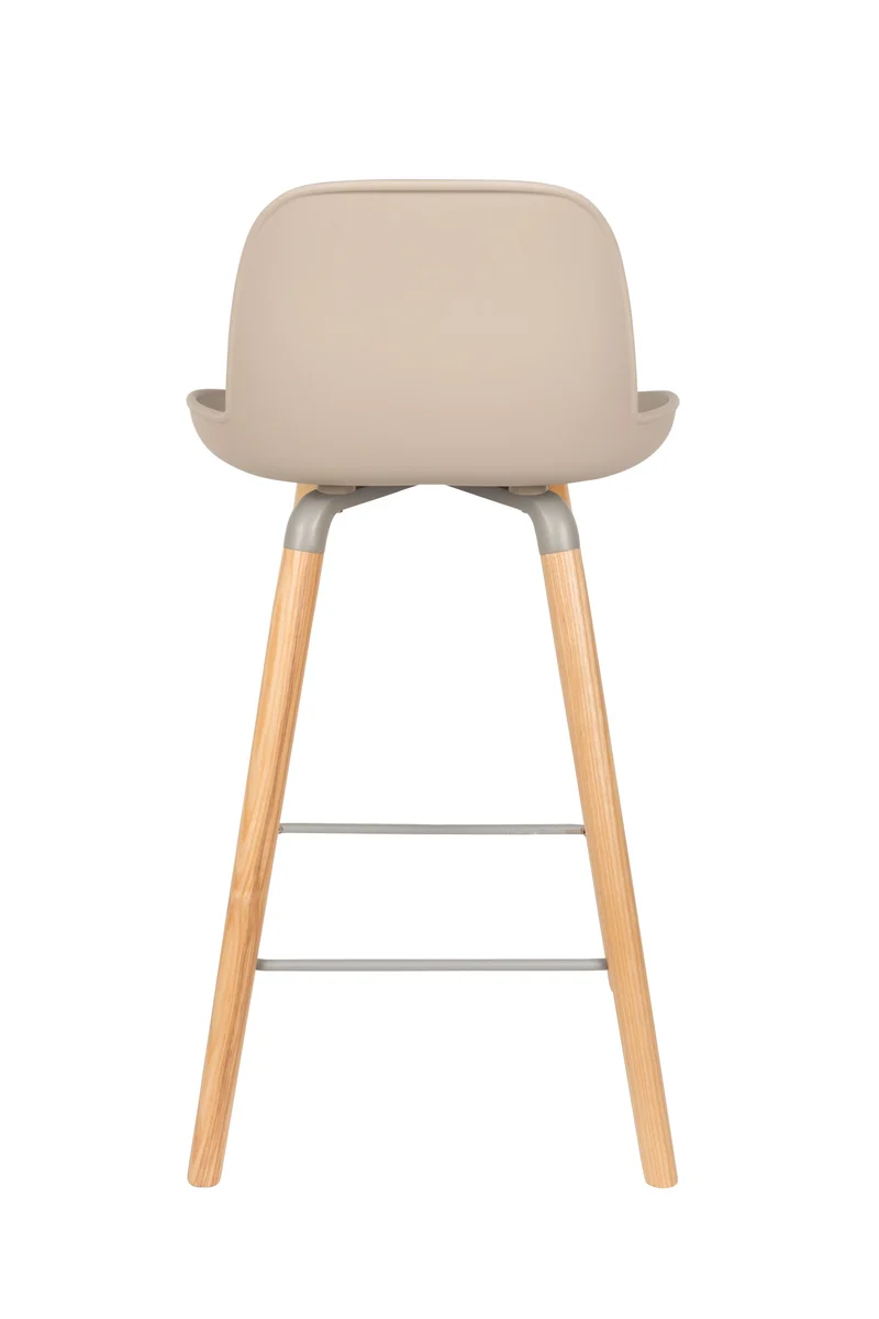Zuiver Tresenhocker Albert Kuip – Taupe, Polypropylen, 47,5 × 45 × 89 cm, 2er-Set