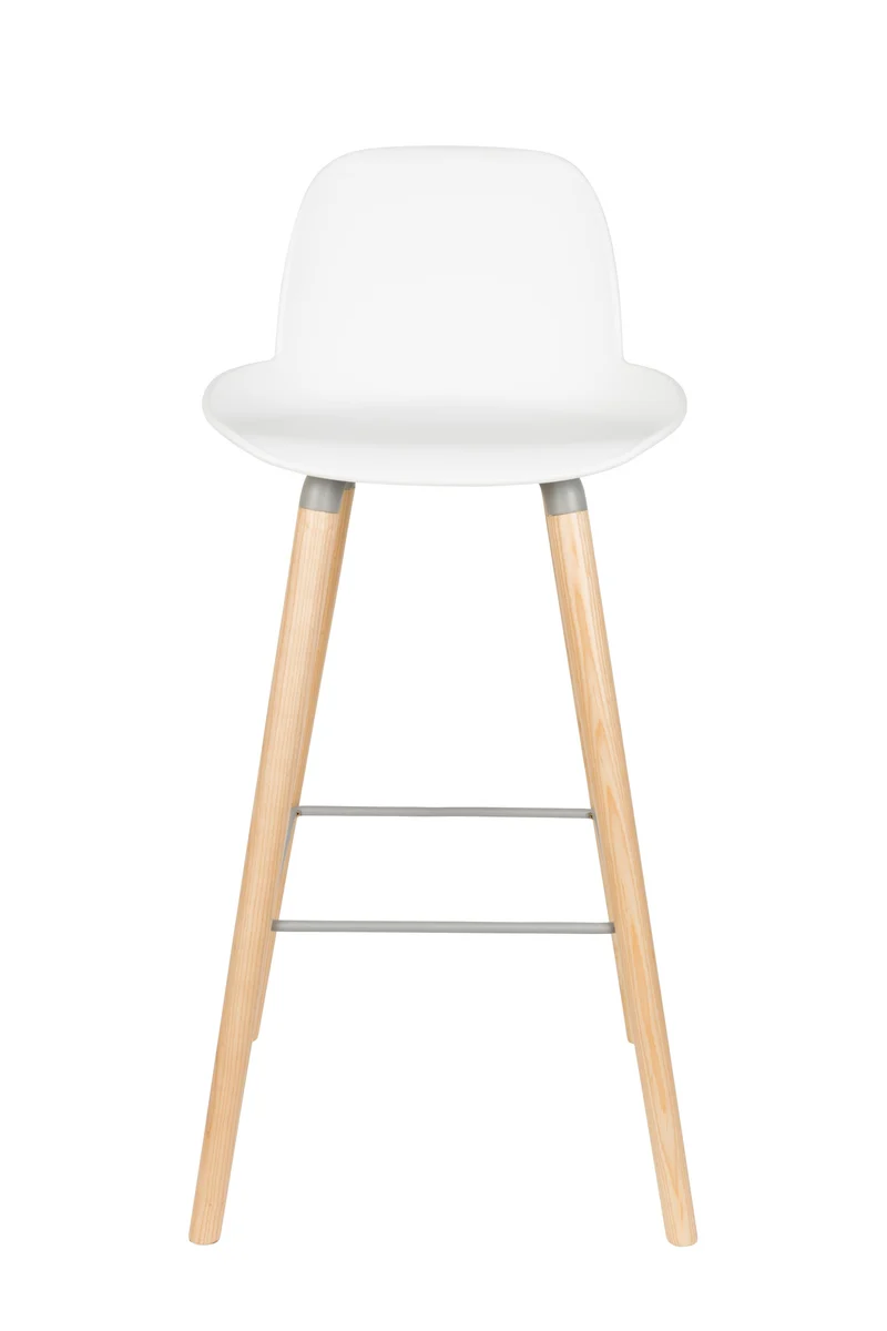 Zuiver Barhocker Albert Kuip – Weiß, Polypropylen, 47,5 × 47 × 98,5 cm, 2er-Set