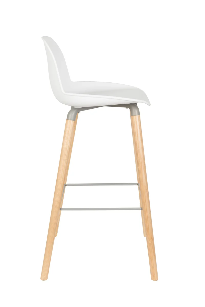 Zuiver Barhocker Albert Kuip – Weiß, Polypropylen, 47,5 × 47 × 98,5 cm, 2er-Set