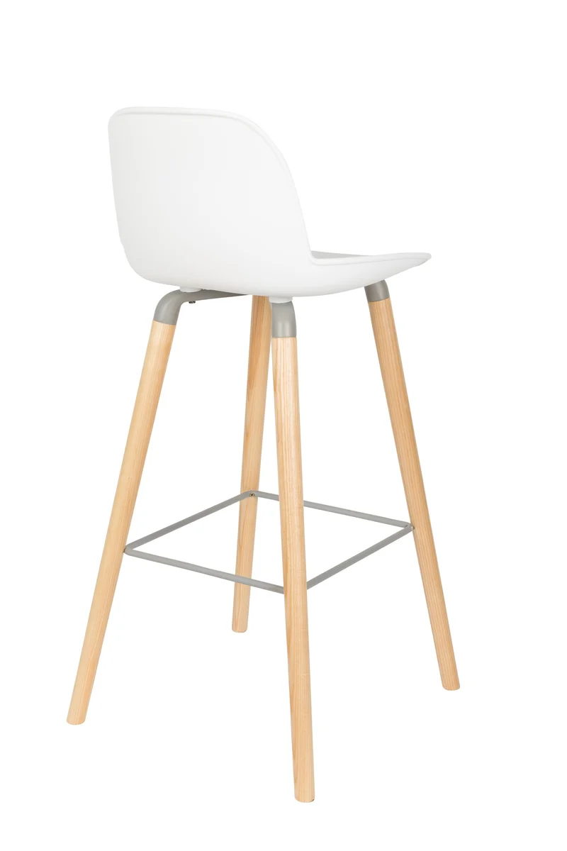 Zuiver Barhocker Albert Kuip – Weiß, Polypropylen, 47,5 × 47 × 98,5 cm, 2er-Set