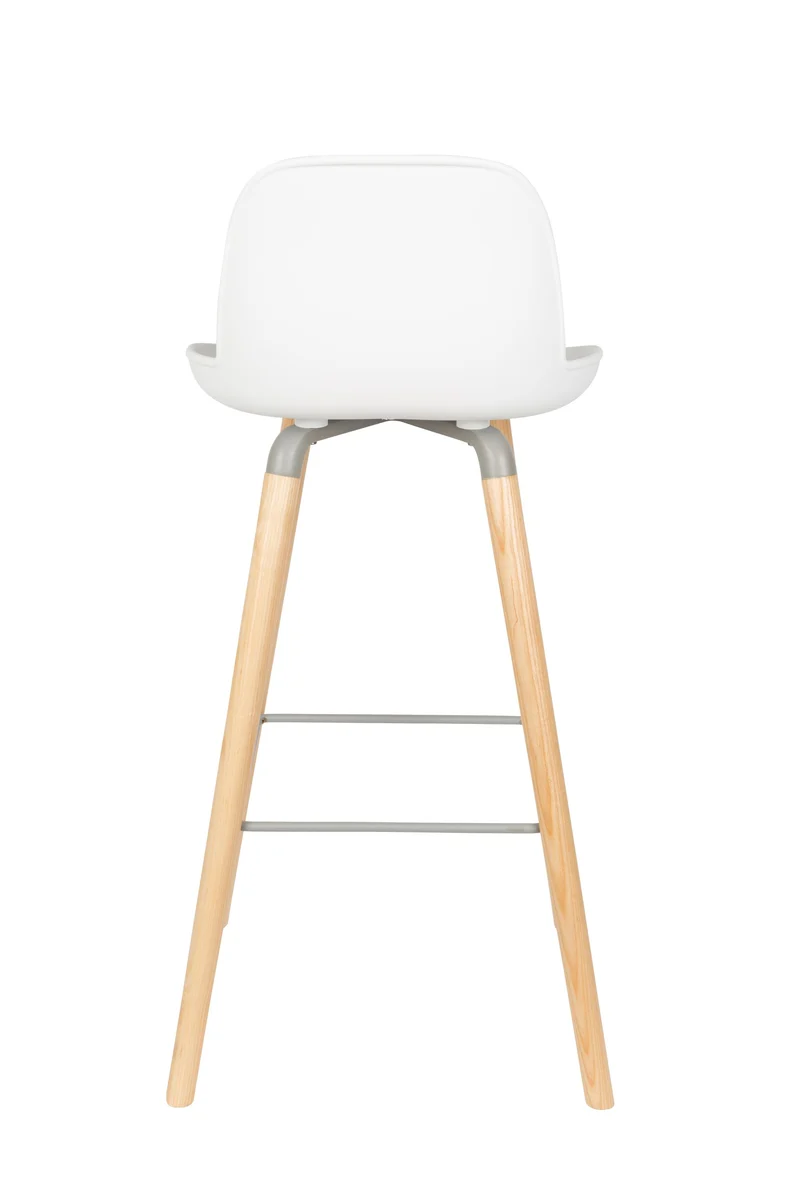Zuiver Barhocker Albert Kuip – Weiß, Polypropylen, 47,5 × 47 × 98,5 cm, 2er-Set