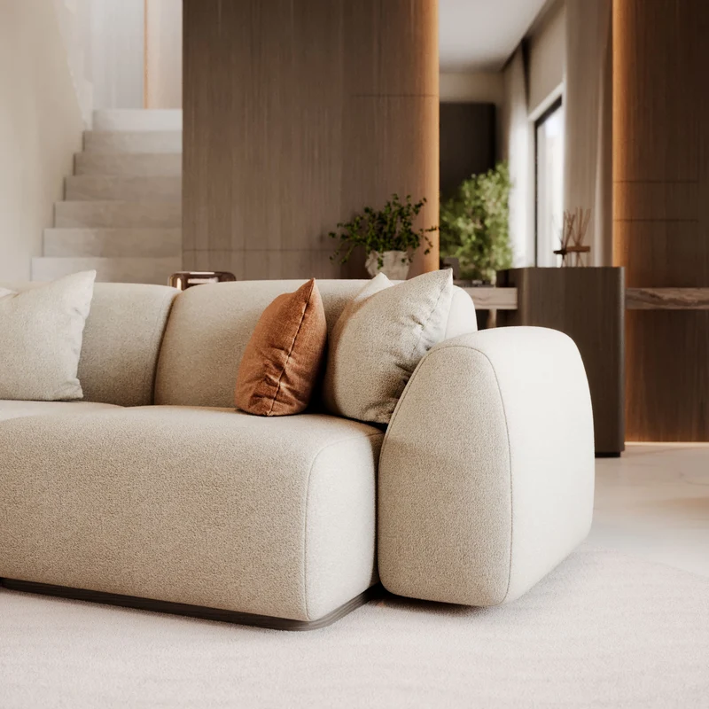 Stylish Club Stone Sofa – Endmodul