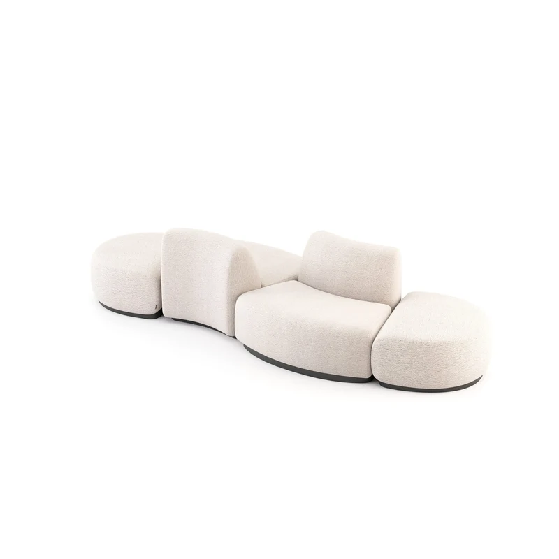 Stylish Club Stone Sofa – Endmodul
