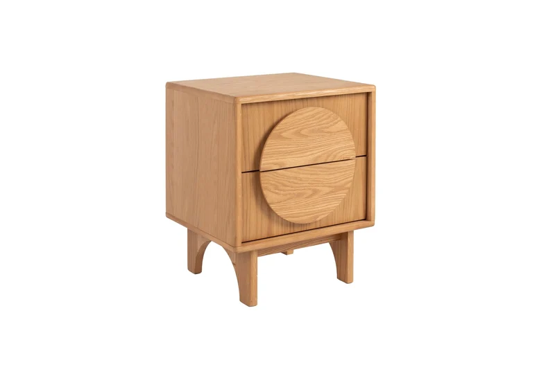 Zuiver Beistelltisch Bedstand Groove Natural – Eiche, 45 × 40 × 55 cm