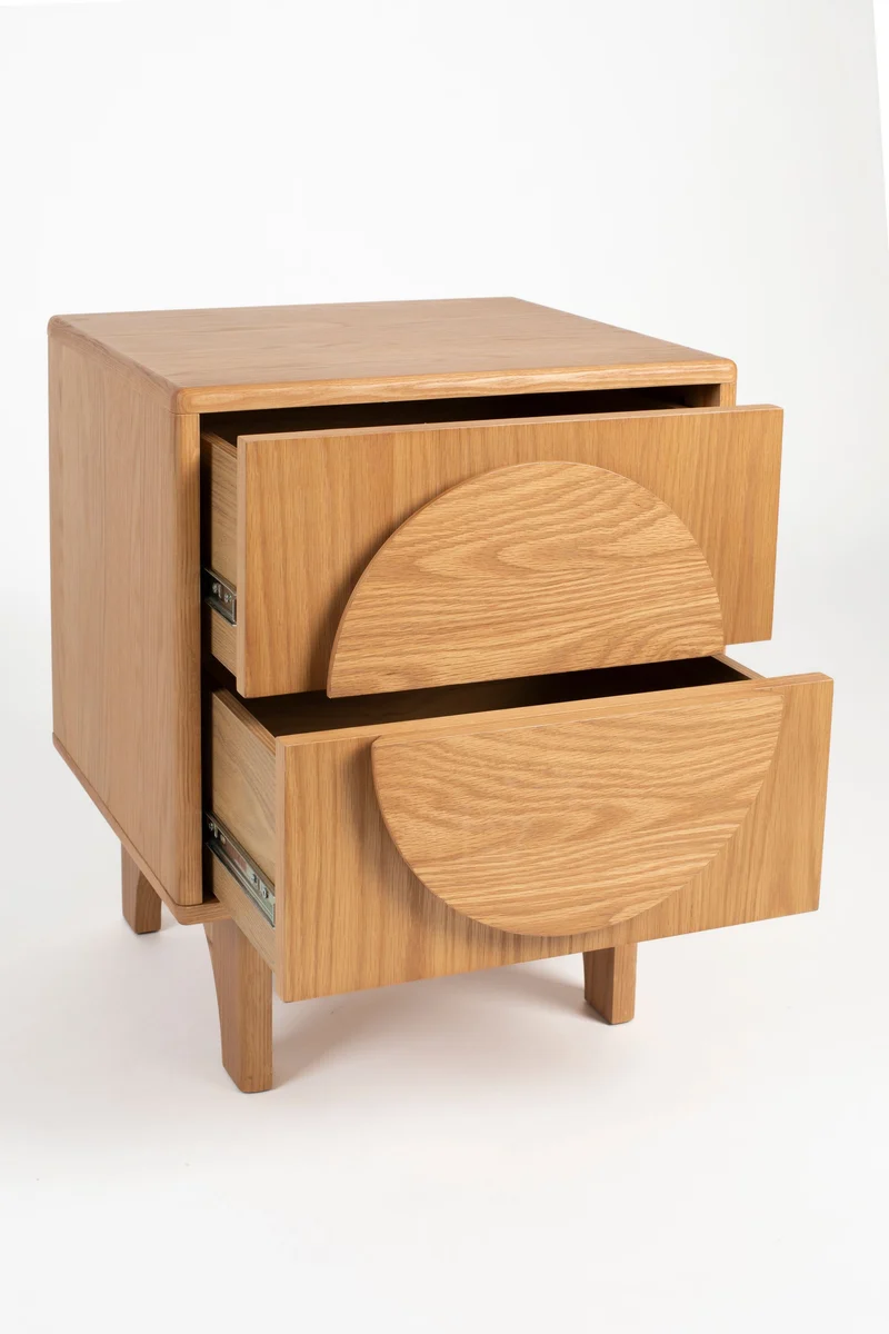 Zuiver Beistelltisch Bedstand Groove Natural – Eiche, 45 × 40 × 55 cm