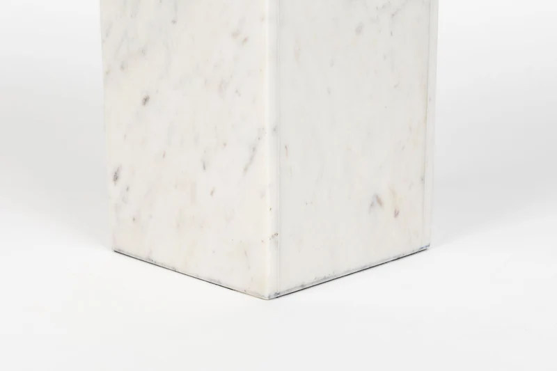 Zuiver Beistelltisch Pride – Weiß, Marmor, 30 × 30 × 46 cm