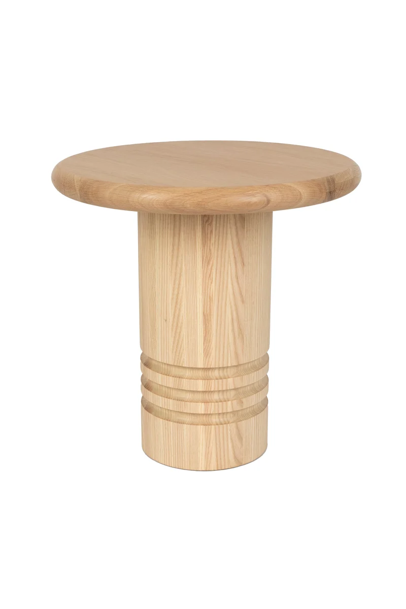 Zuiver Beistelltisch Chunk – Beige, Eichenfurnier, 45 × 45 × 45 cm