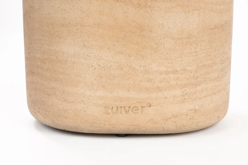 Zuiver Beistelltisch Noble Pill Oval – Beige, Beton, 50 × 42 × 46 cm