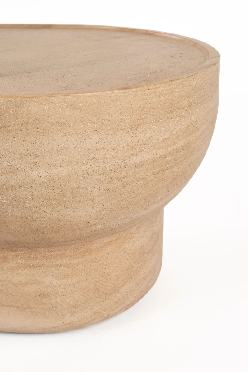 Zuiver Couchtisch Noble Oval – Beige, Beton, 100 × 50 × 35 cm